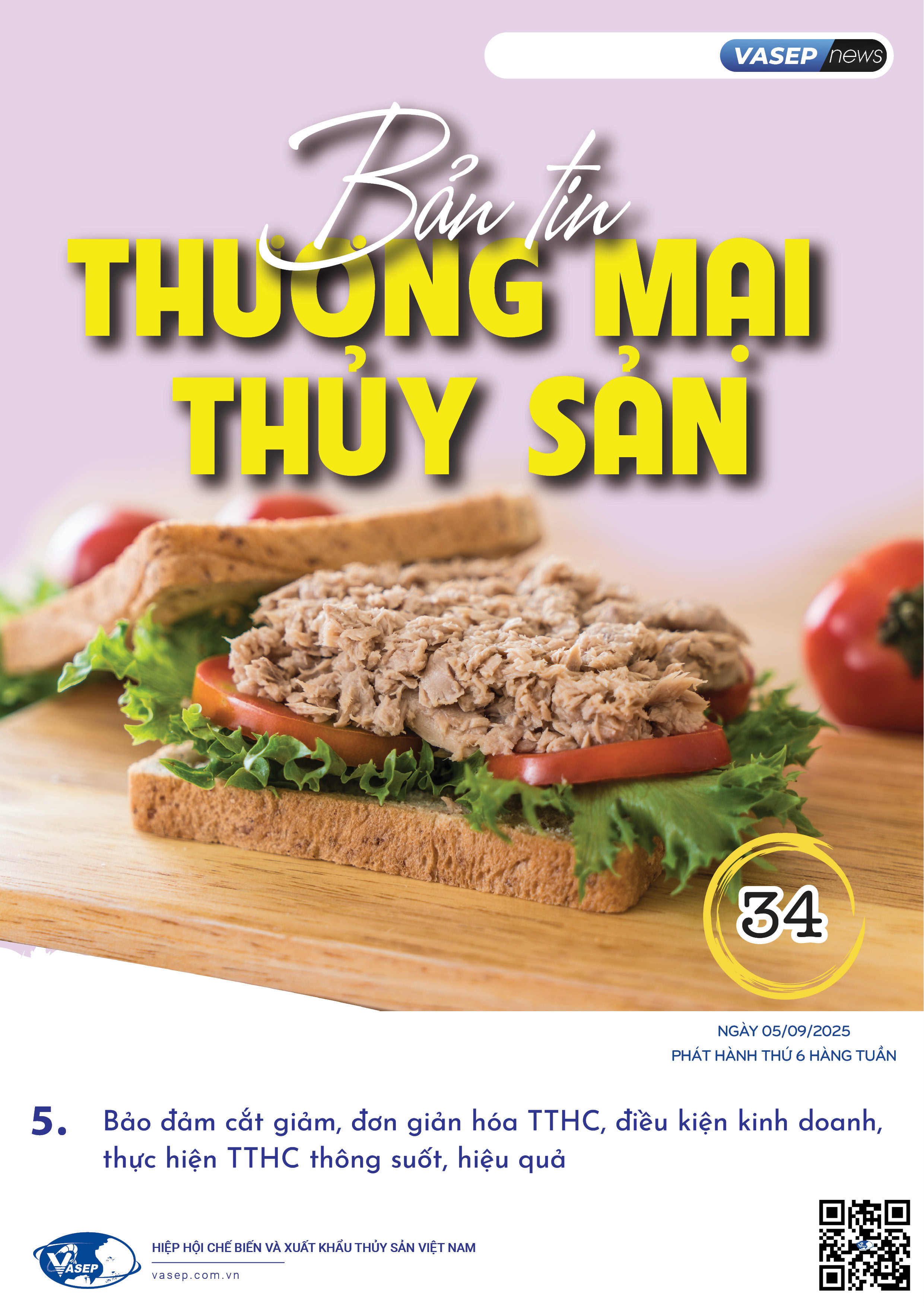 Bản tin tuần Thương mại Thủy sản số 34-2025